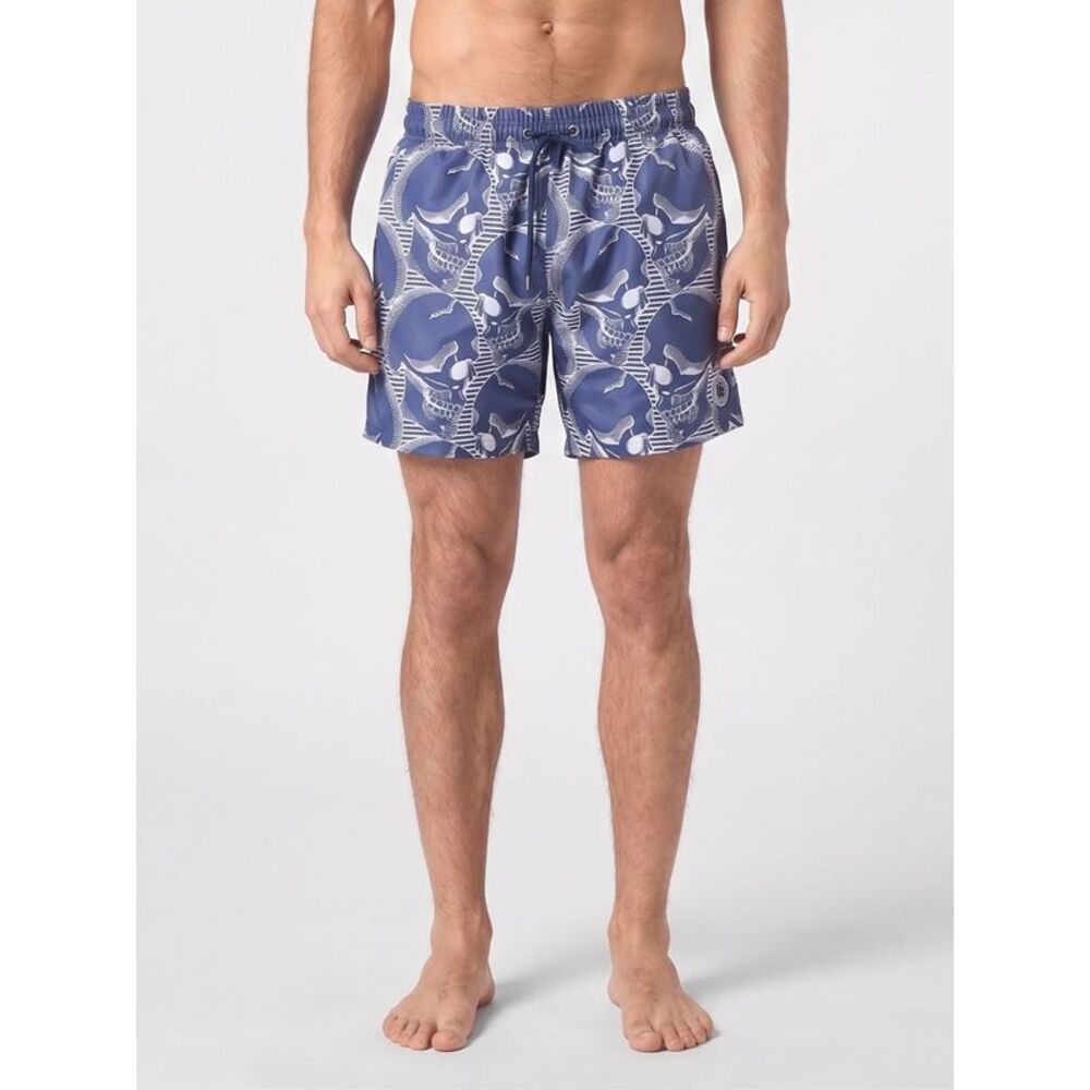 Philipp Plein Men Philipp Plein All-Over Skull Print Nylon Swim Trunks